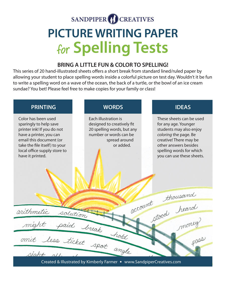Picture This! Writing Paper for Spelling - Image 2
