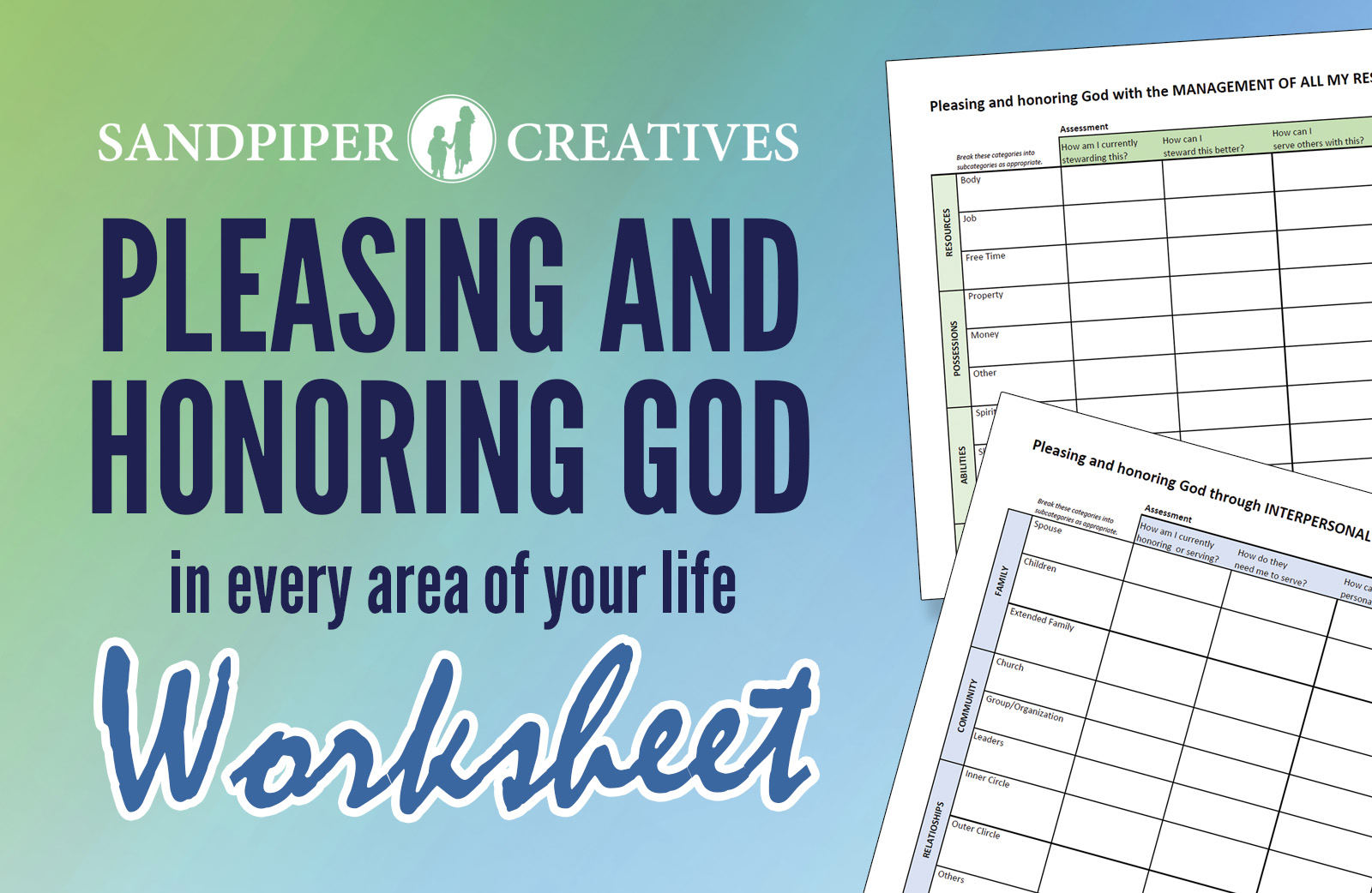 Pleasing and Honoring God Worksheet